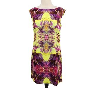 Suzi Chin Satin Sheath Dress